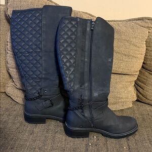 Torrid Elegant Black Quilted Large Calf Boots